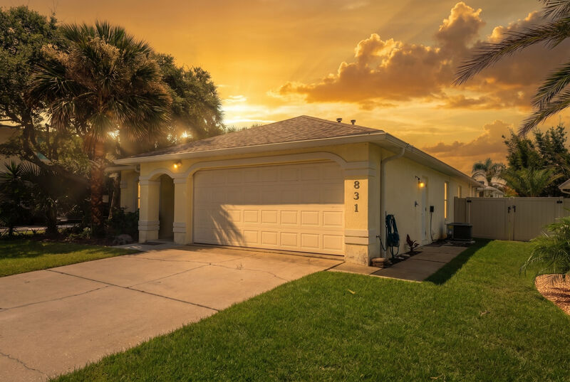 Two-car garage & driveway — the Lighthouse, New Smyrna Beach