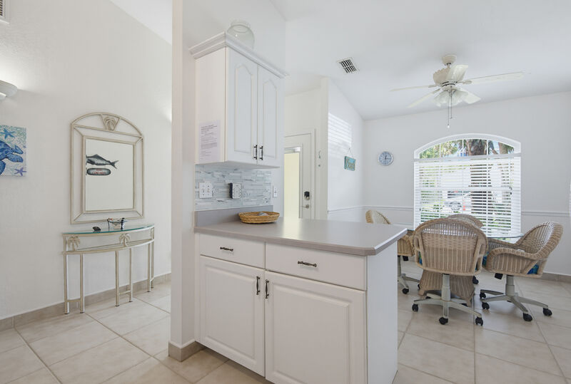 Dining beside the kitchen — the Lighthouse, New Smyrna Beach